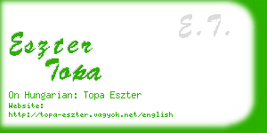 eszter topa business card